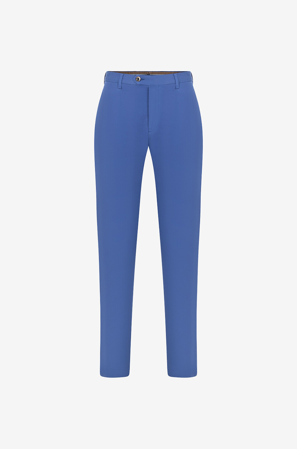 City cotton and silk slim fit chino trousers