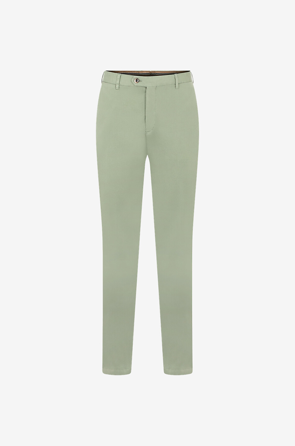 GERMANO City cotton and silk slim fit chino trousers Men MEDIUM GREEN 1