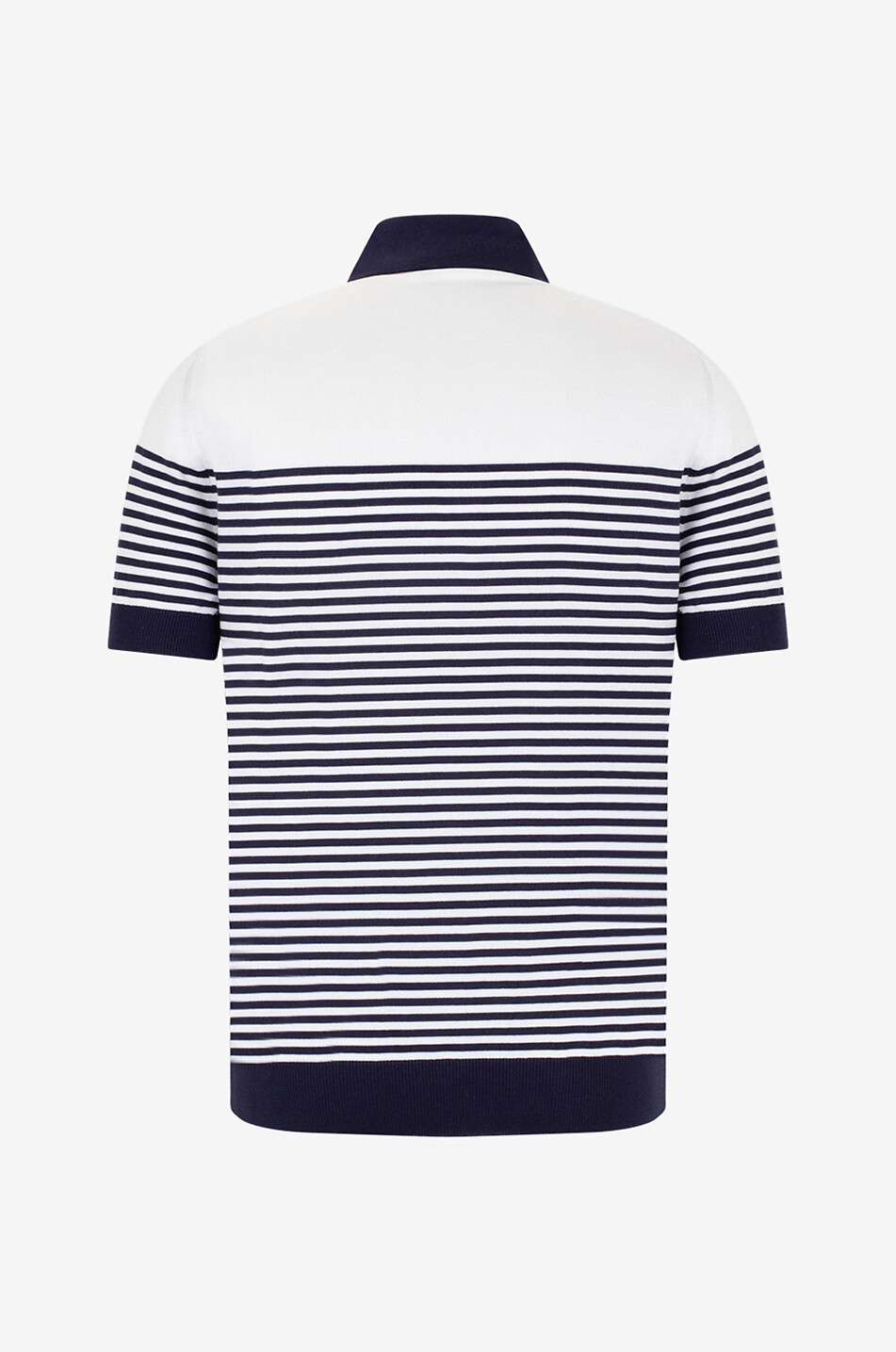 DOLCE & GABBANA Polo en maille rayée en soie DG Homme BLANC CASSE 2