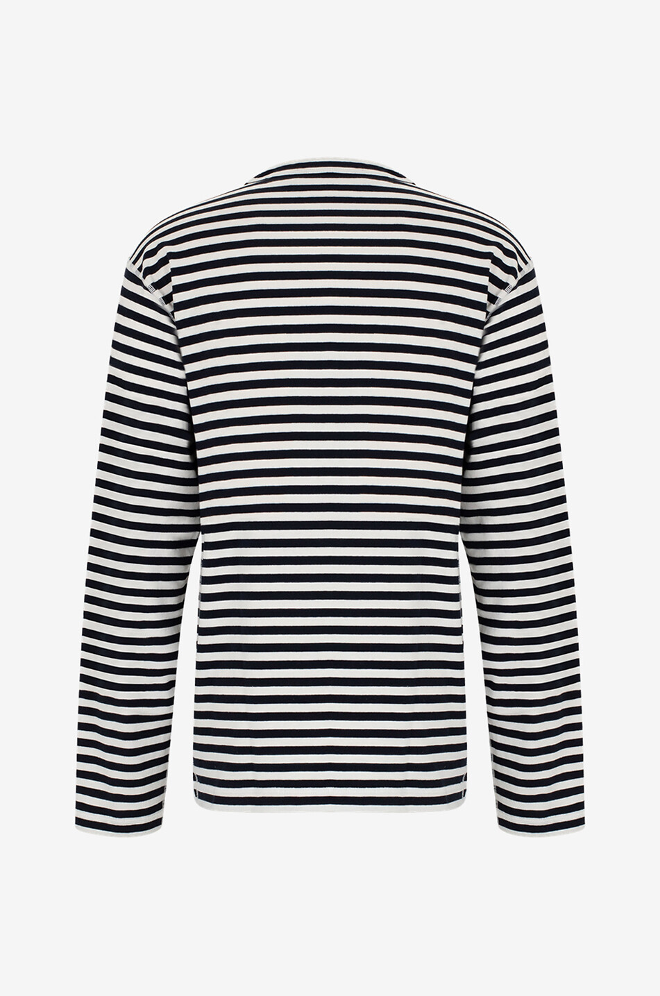 Gestreiftes Langarm-T-Shirt mit Logoprint