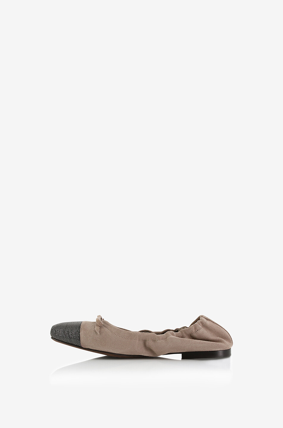BRUNELLO CUCINELLI Ballerines en daim à bout carré Monile Femme MARRON 3