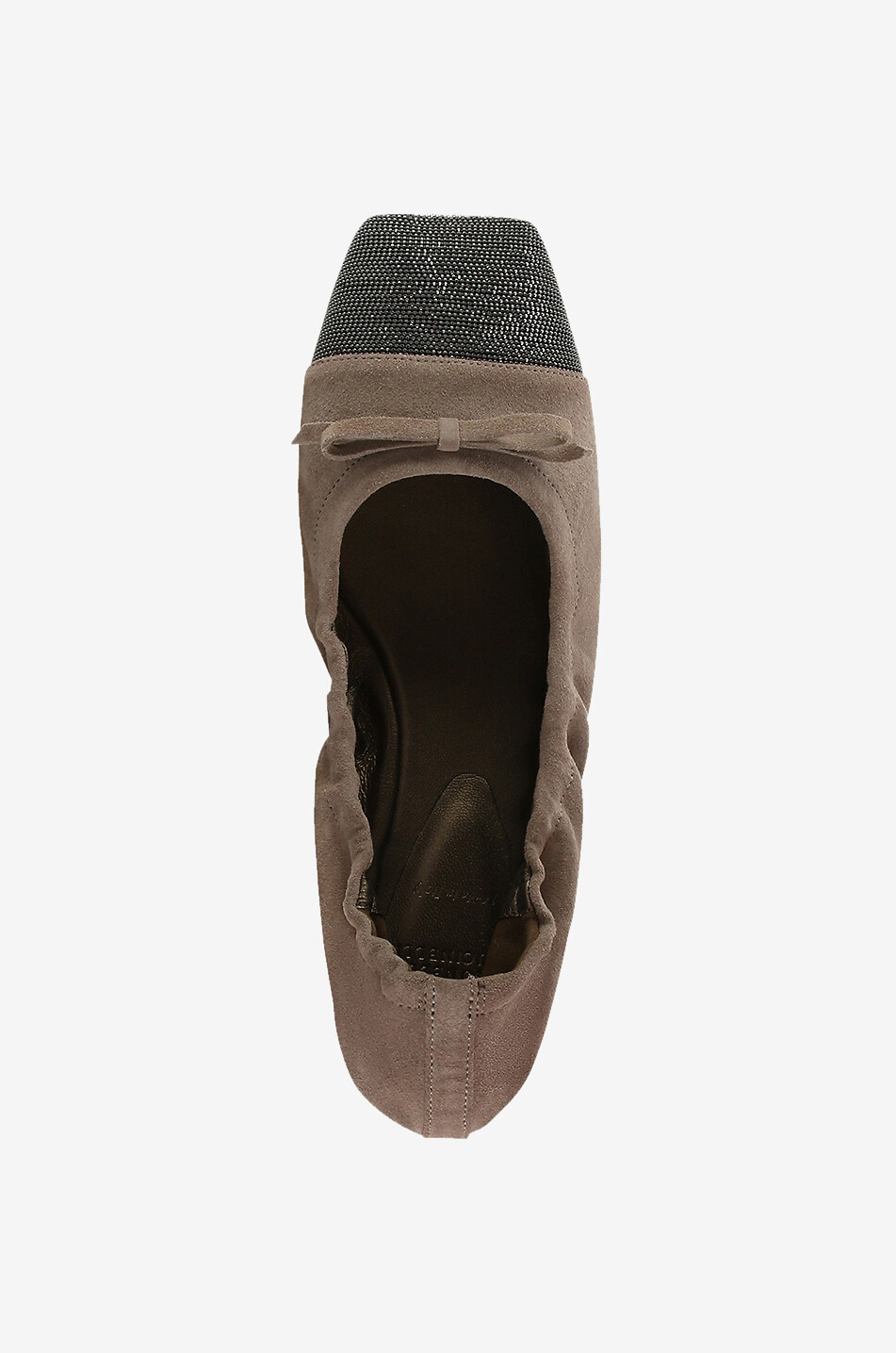 BRUNELLO CUCINELLI Ballerines en daim à bout carré Monile Femme MARRON 5