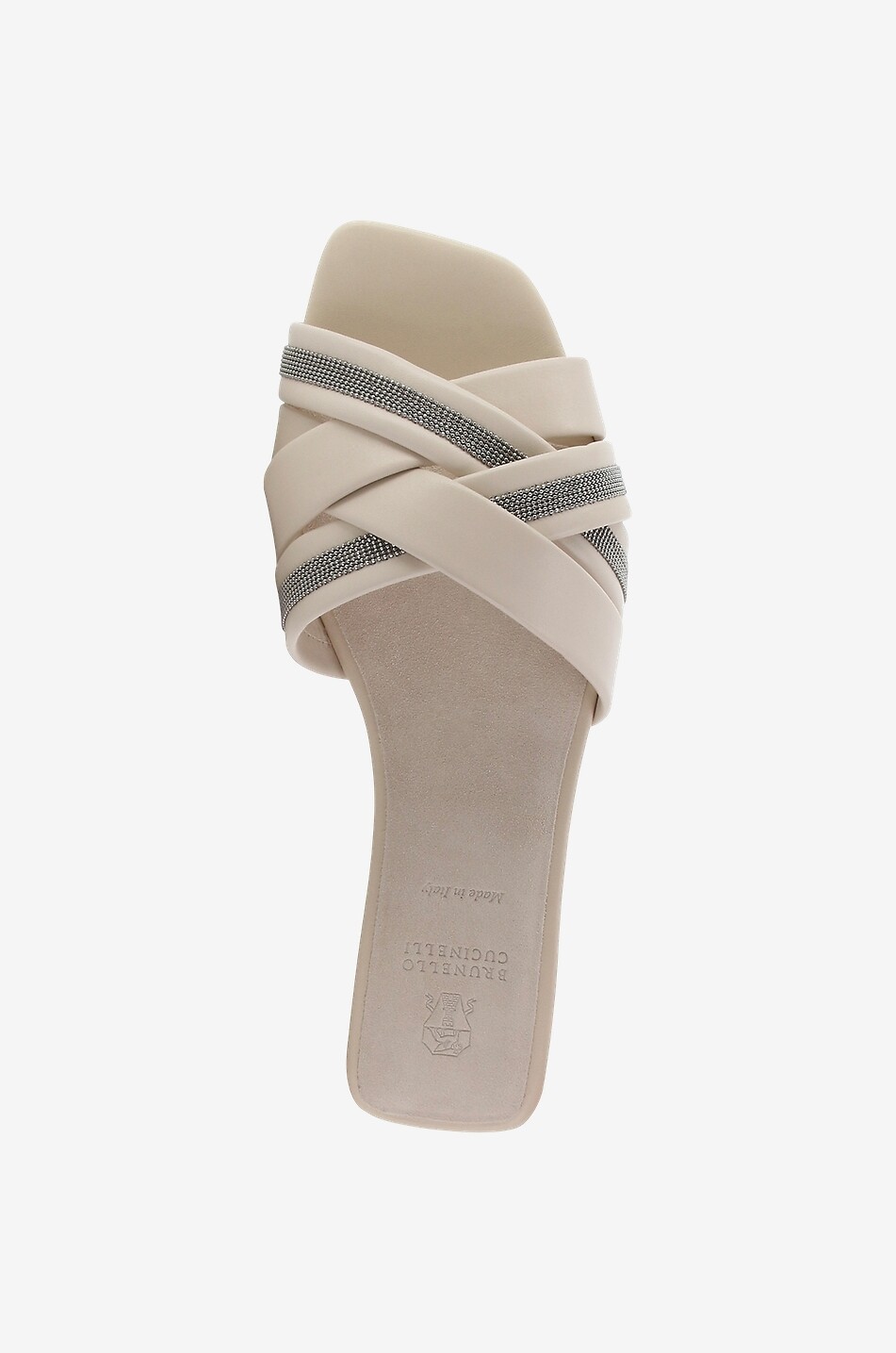 BRUNELLO CUCINELLI Flache Nappalederpantoletten Monile Damen CREMEFARBEN 5