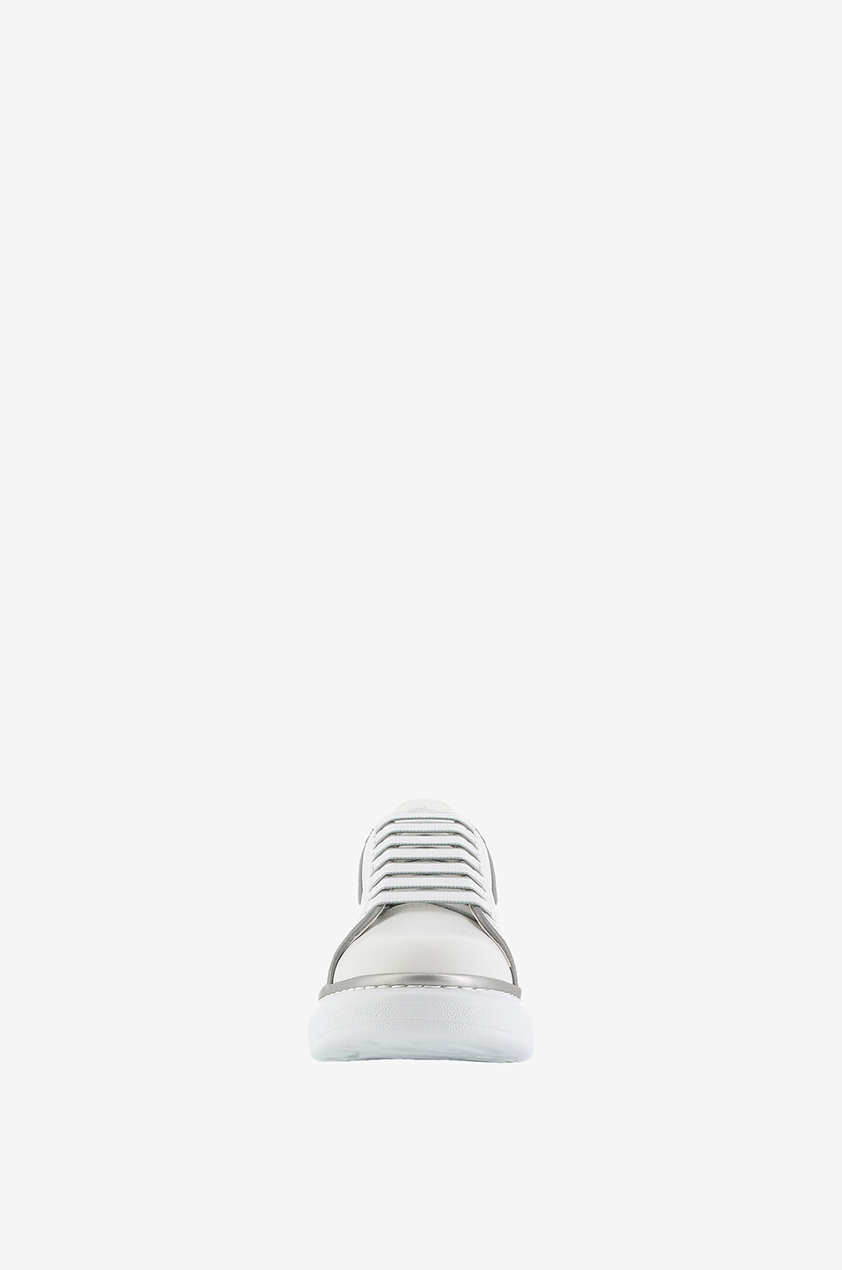 Niedrige Ledersneakers mit reflektierenden Paspeln Oversized