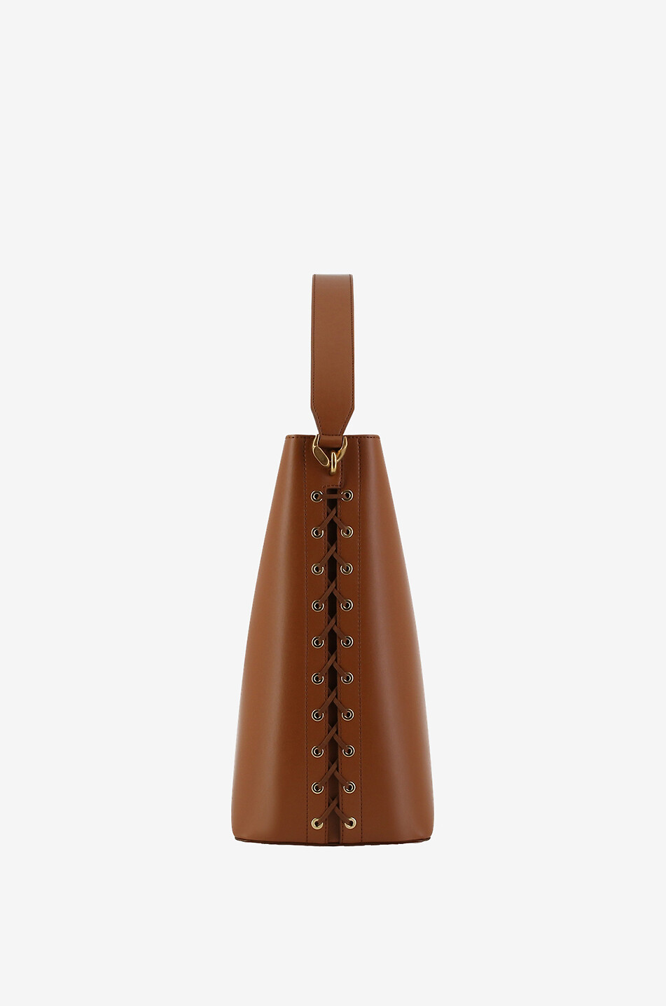 STELLA McCARTNEY Frayme laced smooth faux leather tote bag Women BROWN 4