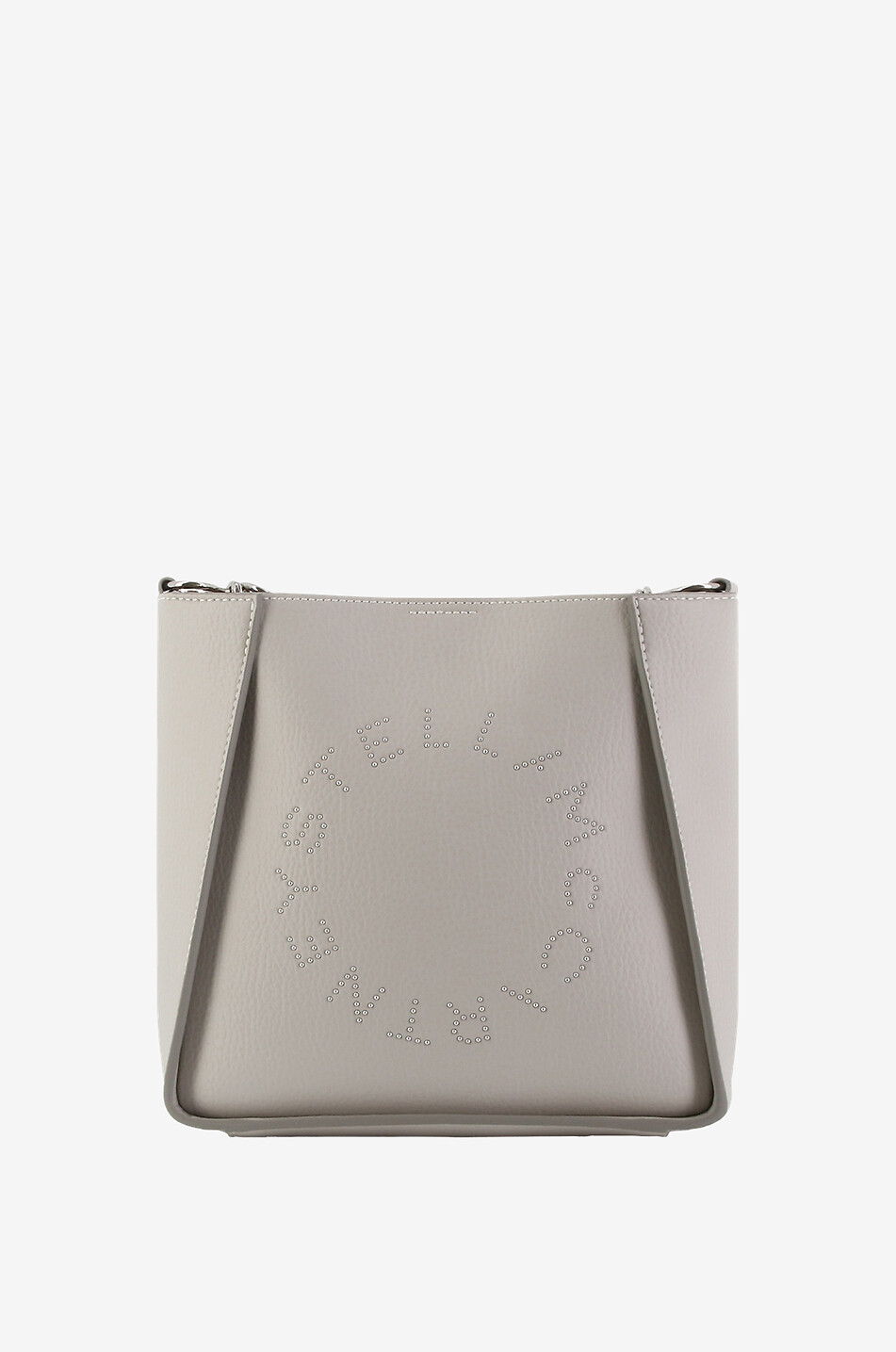 Stella Logo Mini studded grained leather shoulder bag