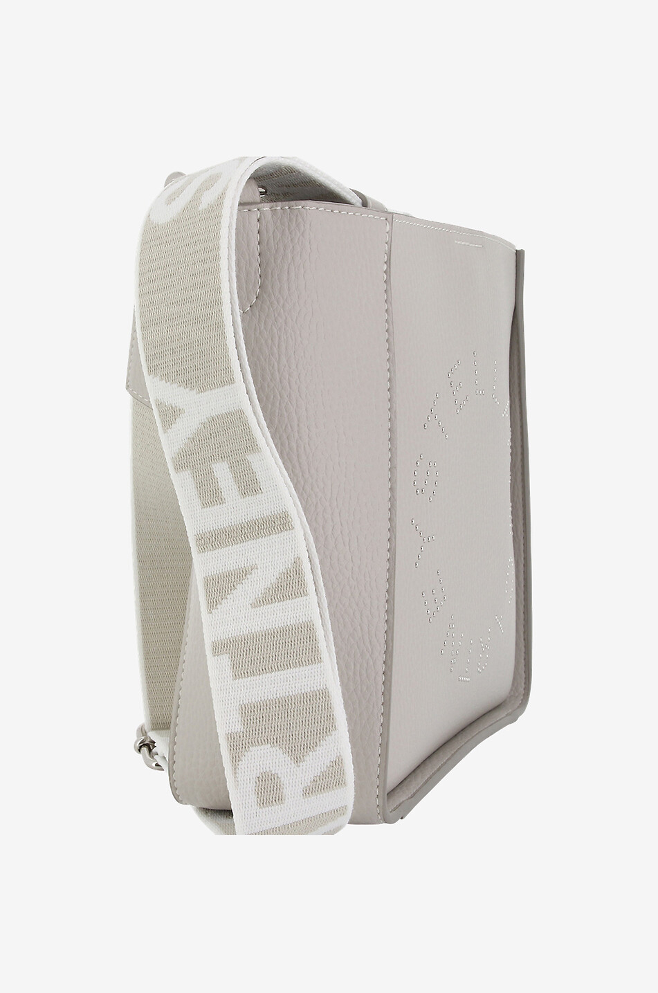 Stella Logo Mini studded grained leather shoulder bag