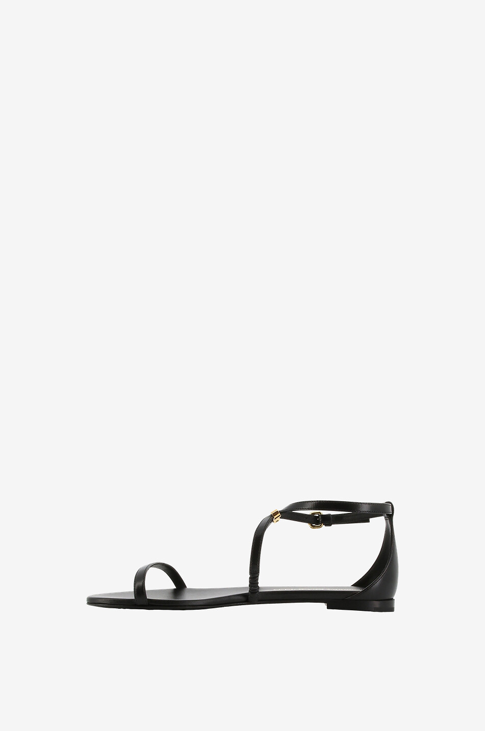 ALEXANDER McQUEEN Flache Glattledersandalen Armadillo Damen SCHWARZ 3