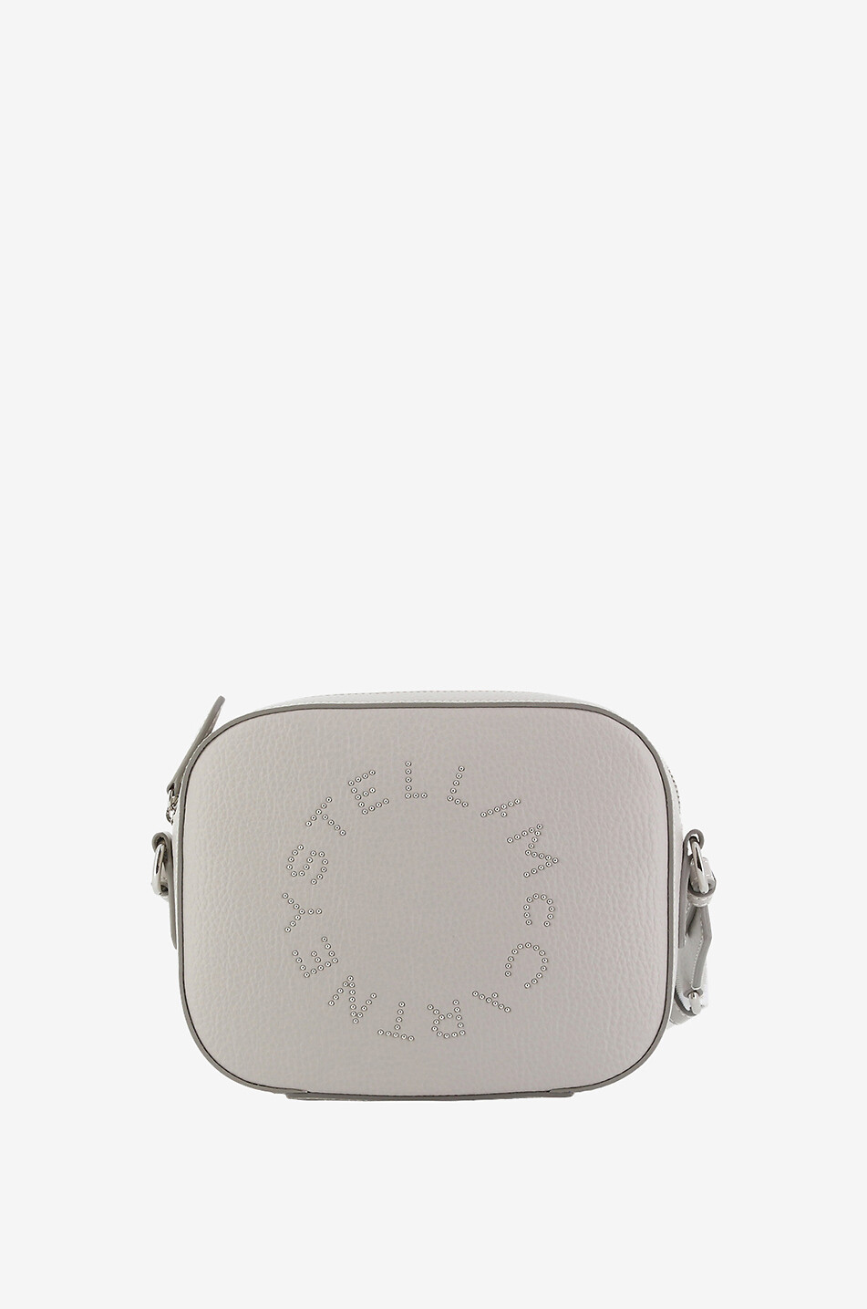 STELLA McCARTNEY Stella Logo studded grained faux leather camera bag Women GREY 1