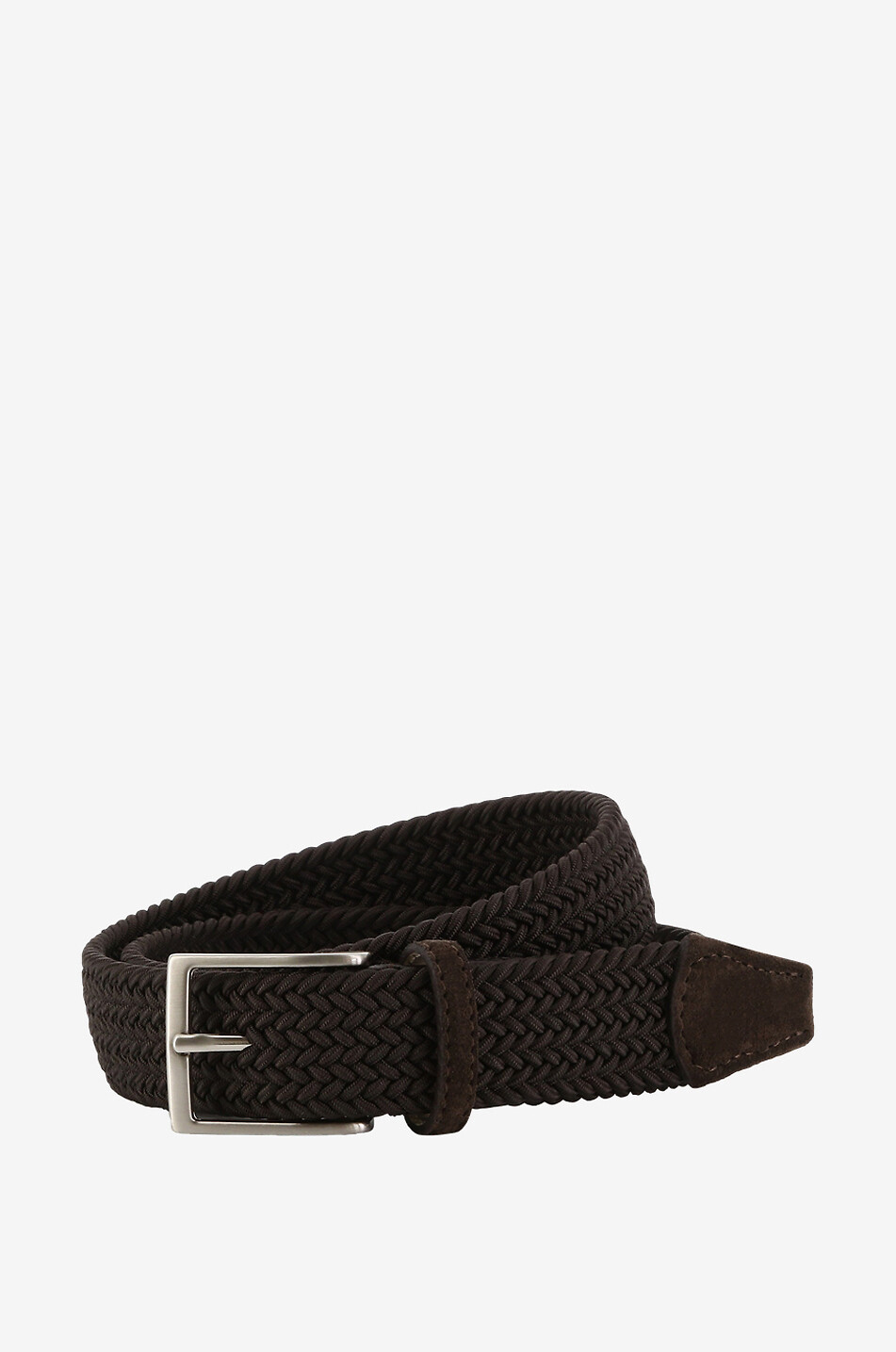 BONGÉNIE Ceinture tressée en nylon - 35 mm Homme MARRON FONCÉ 1