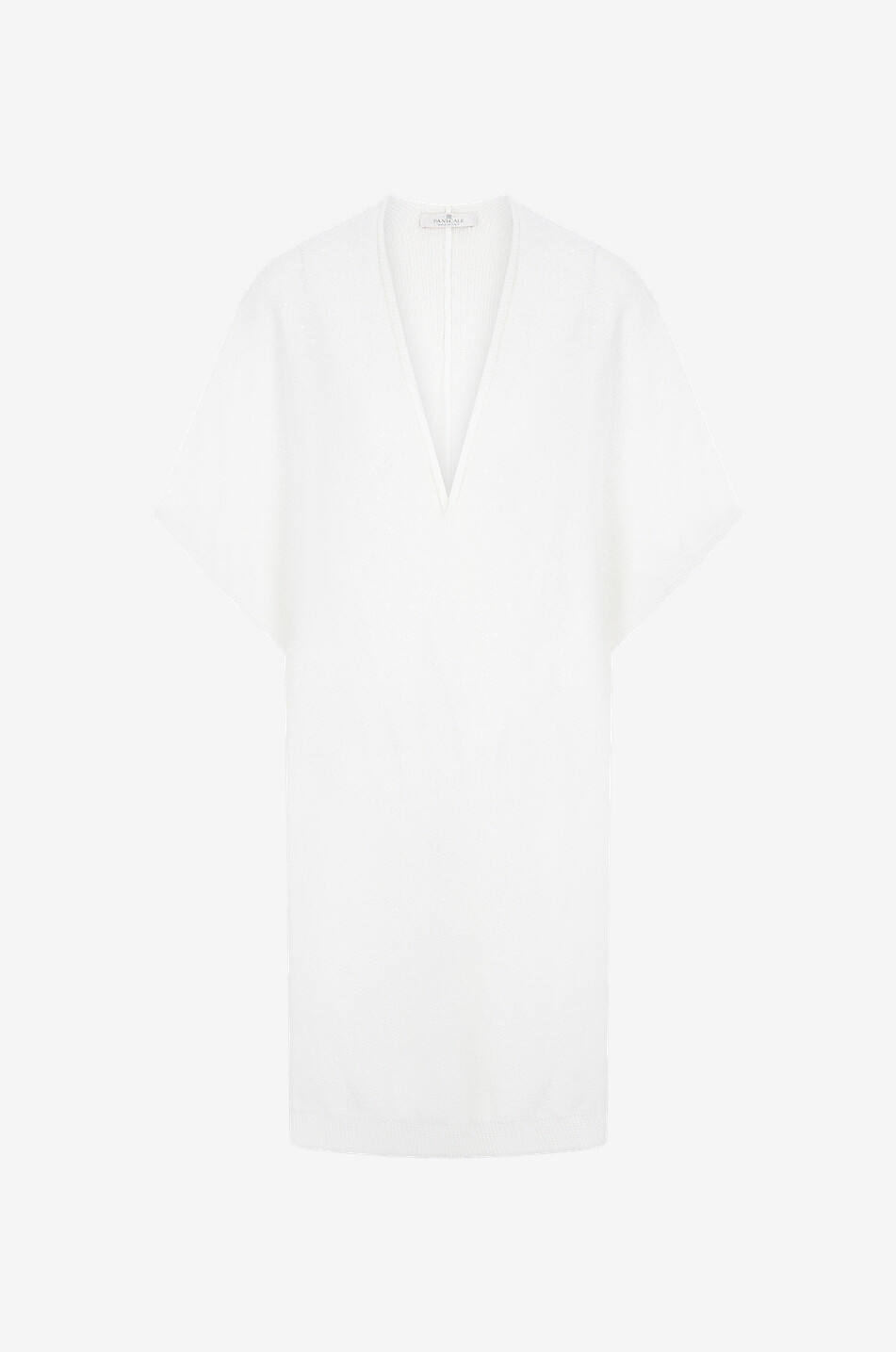 Long short-sleeved cotton cardigan with sequins