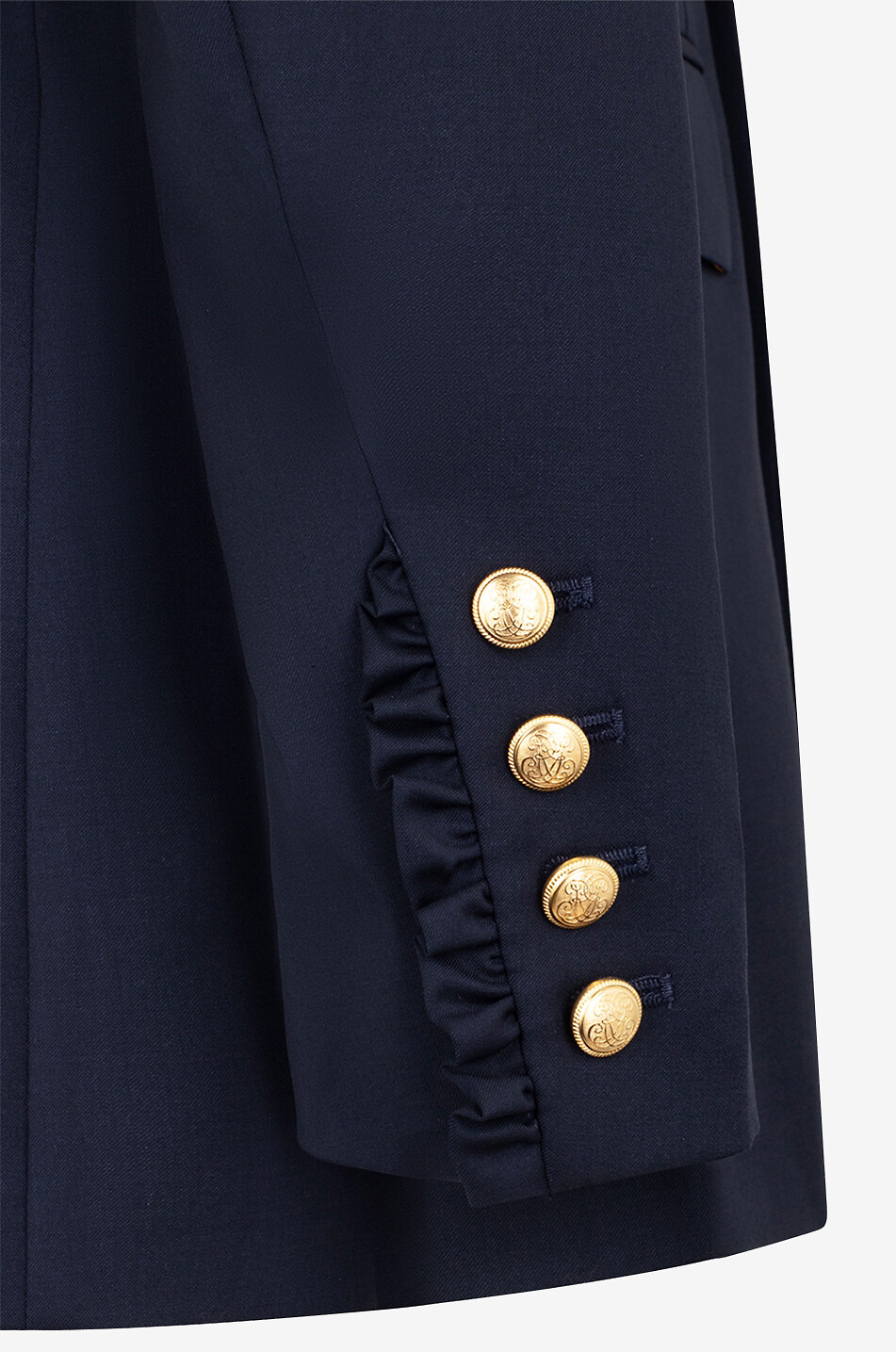 MAISON PRUNE GOLDSCHMIDT Joséfina double-breasted oversize blazer with ruffles Women DARK BLUE 3