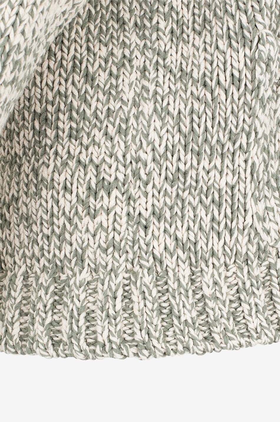 MONCLER Cardigan boxy en coton chiné à capuche Femme VERT 3