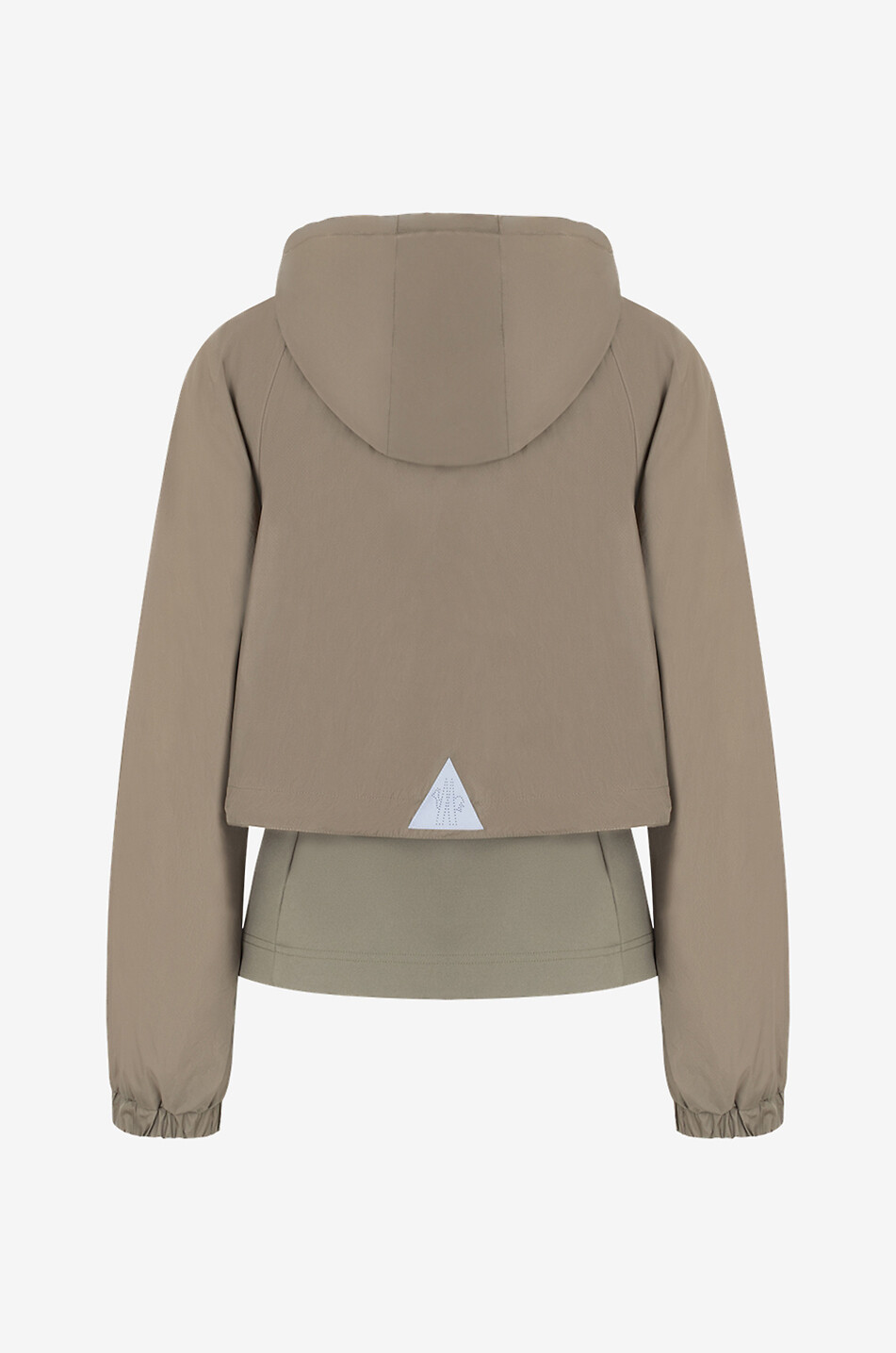 MONCLER GRENOBLE Veste bi-matière asymétrique à capuche Day-Namic Femme KAKI 2