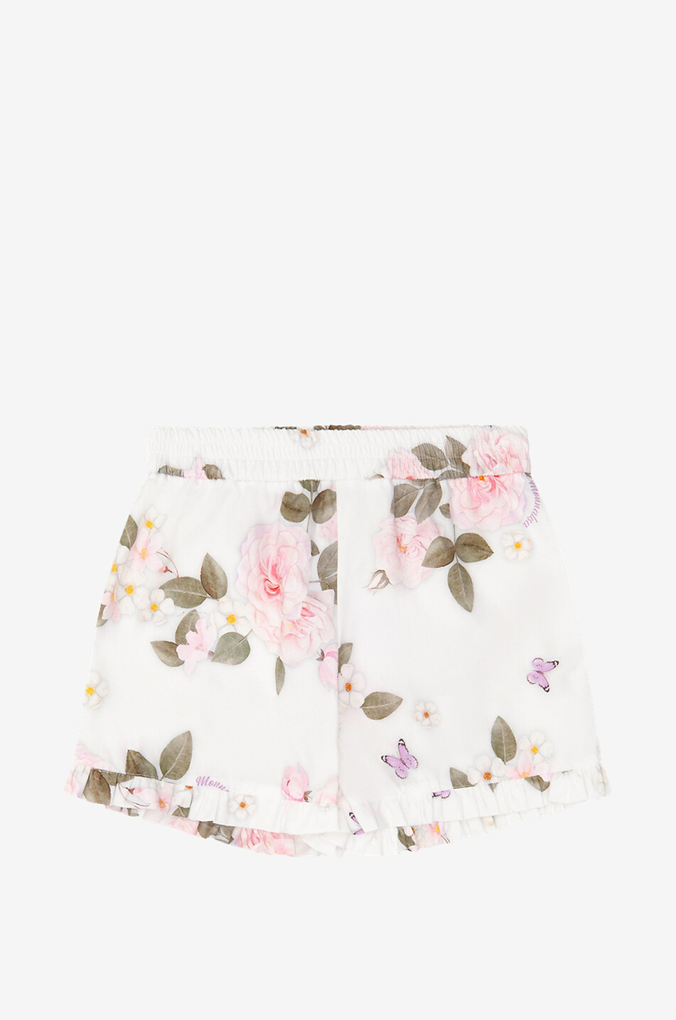Short en popeline fille Bouquet