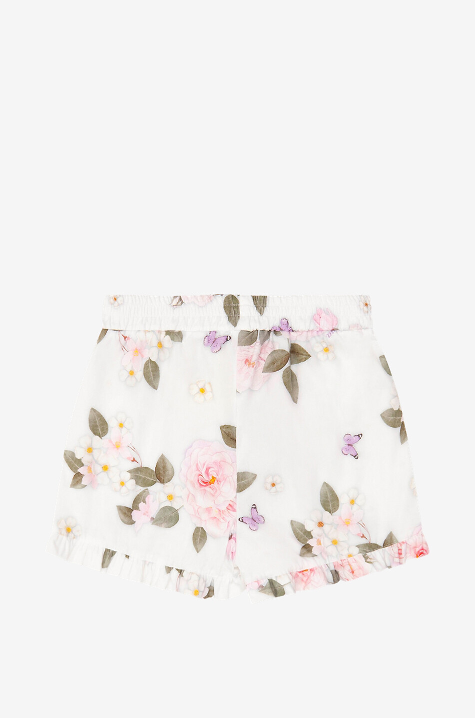 Short en popeline fille Bouquet