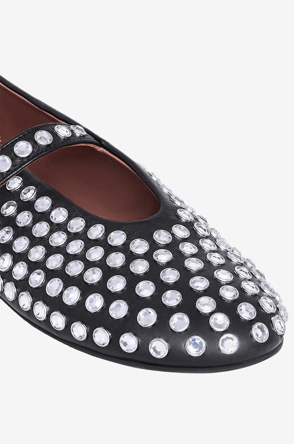 ALAÏA Riemchenballerinas aus Nappaleder mit Strass Damen SCHWARZ 4