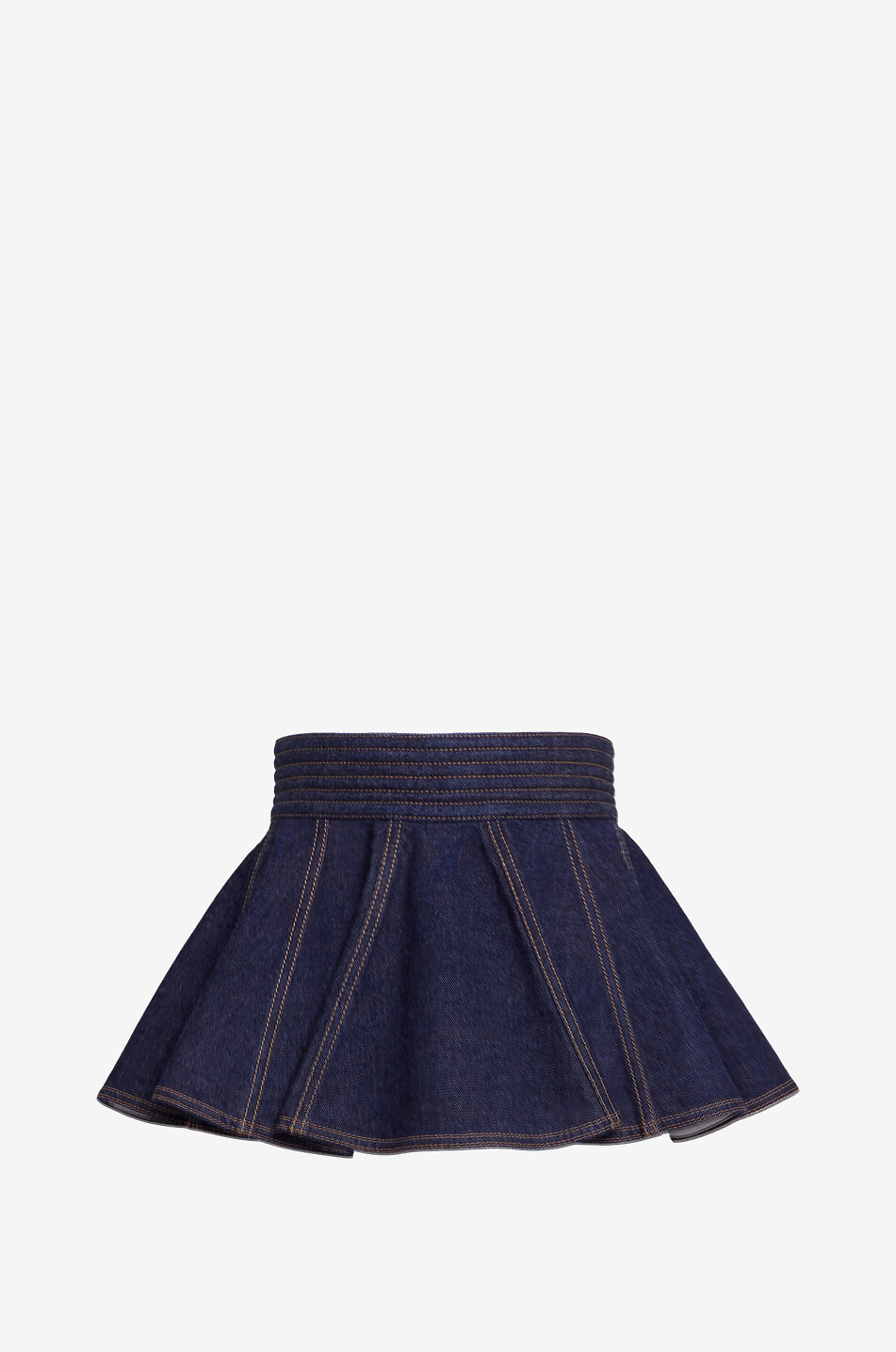 Minijupe ceinturée en denim