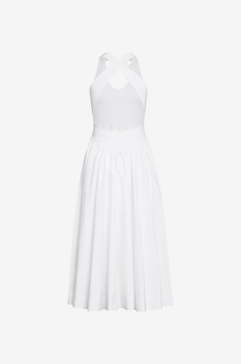 ALAÏA Ausgestelltes Popeline-Midikleid Tank Damen WEISS 2