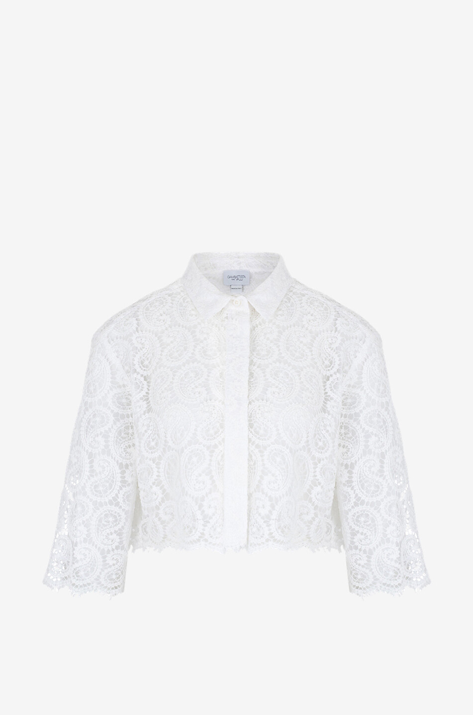 Blouse raccourcie en macramé Paisley