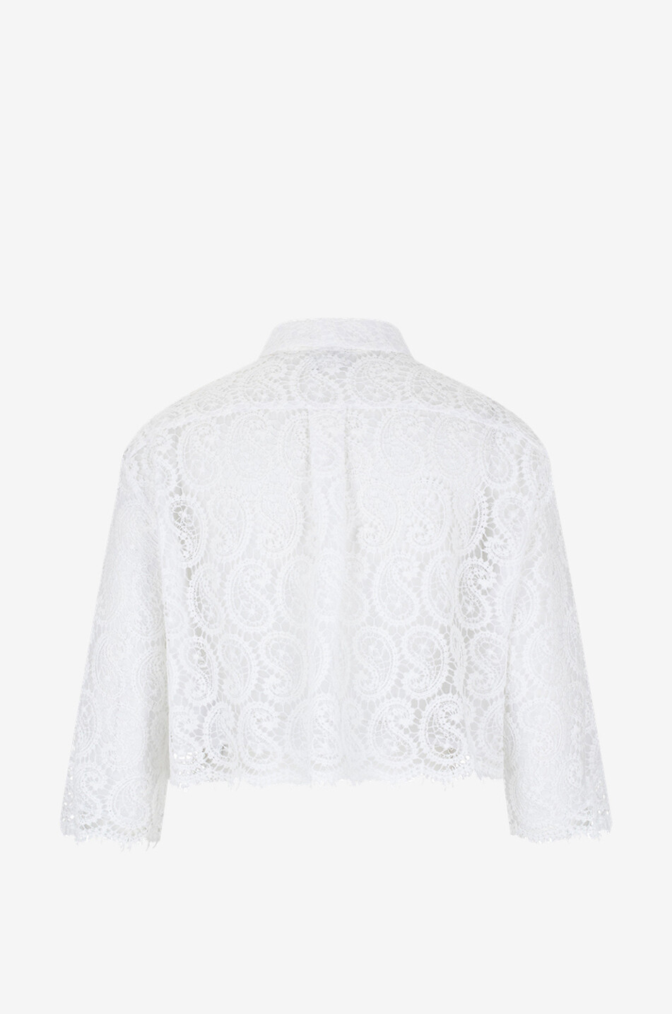 Blouse raccourcie en macramé Paisley