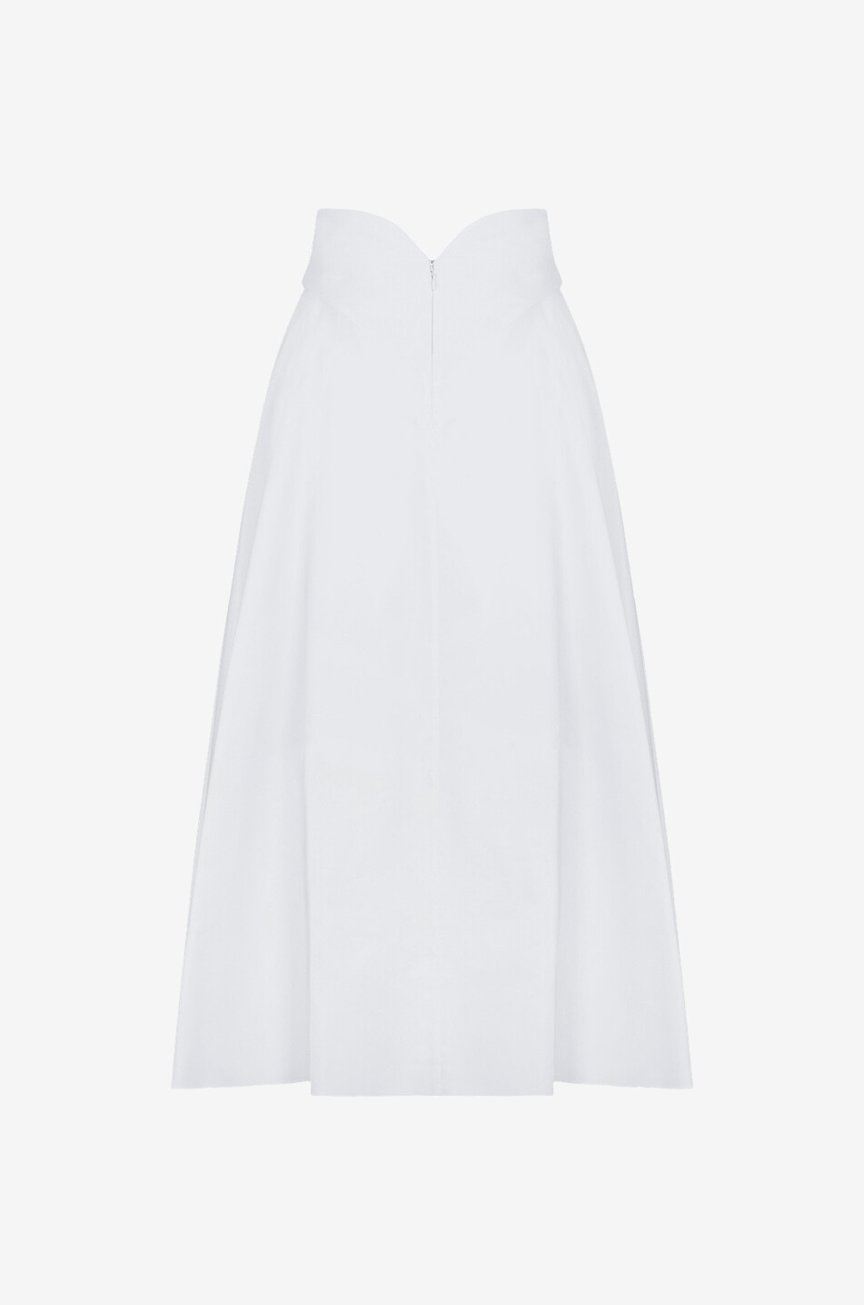ALEXANDER McQUEEN Jupe midi en popeline Corset Femme BLANC 2