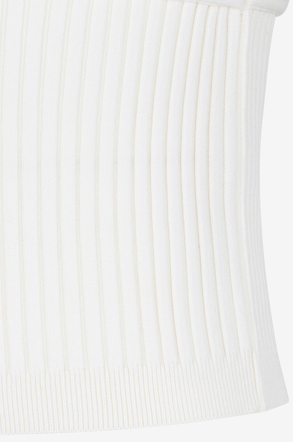 GIAMBATTISTA VALLI Top à bretelles en maille côtelée et macramé Paisley Femme BLANC CASSE 3