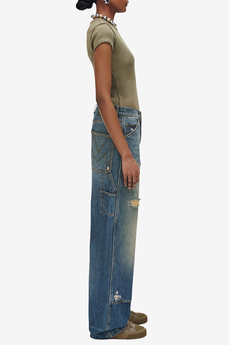 MARC JACOBS The Crystal Canvas low-top sneakers Women DARK GREEN 4