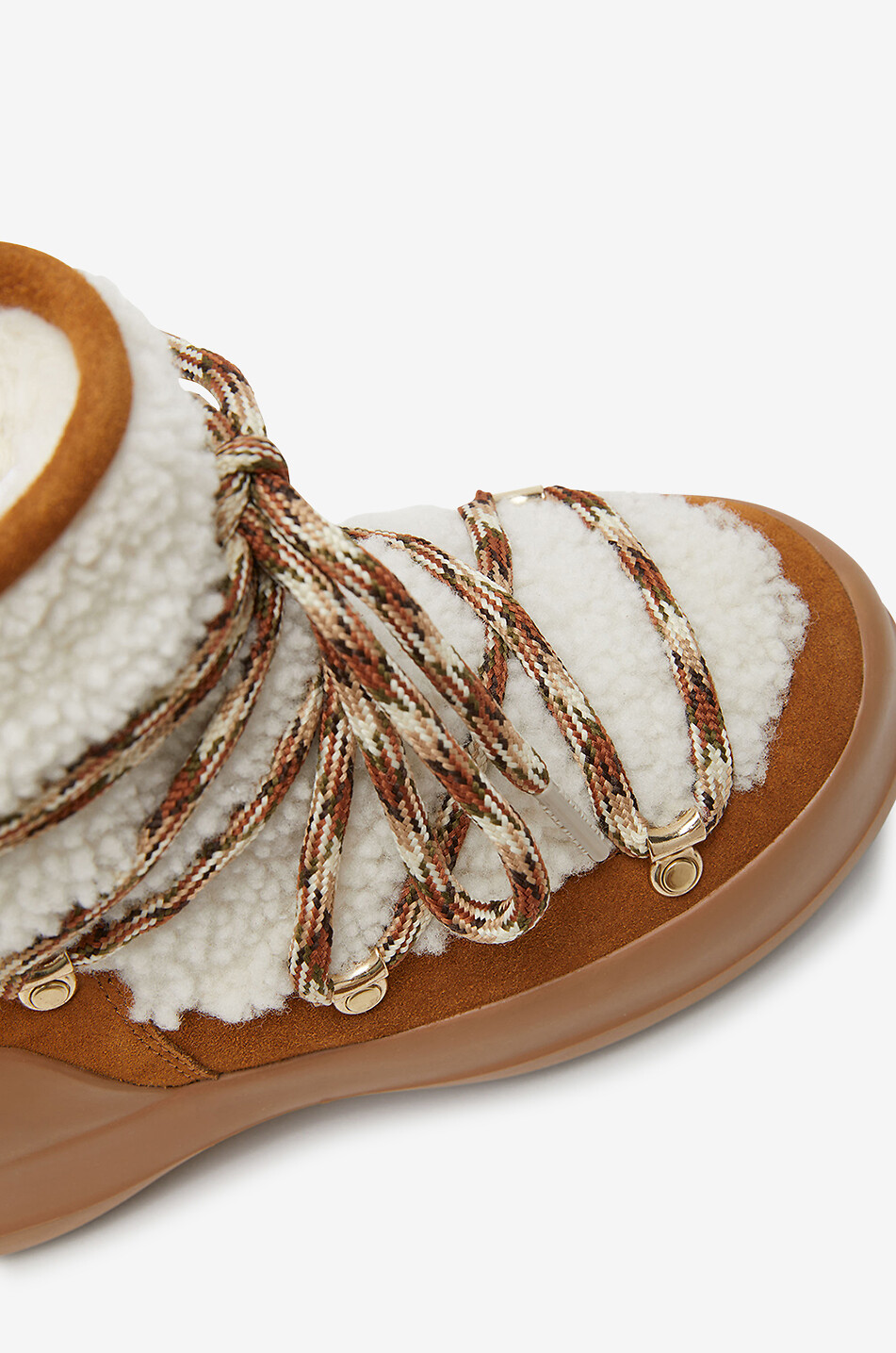 Bottines après-skis en peau de mouton et daim Luna