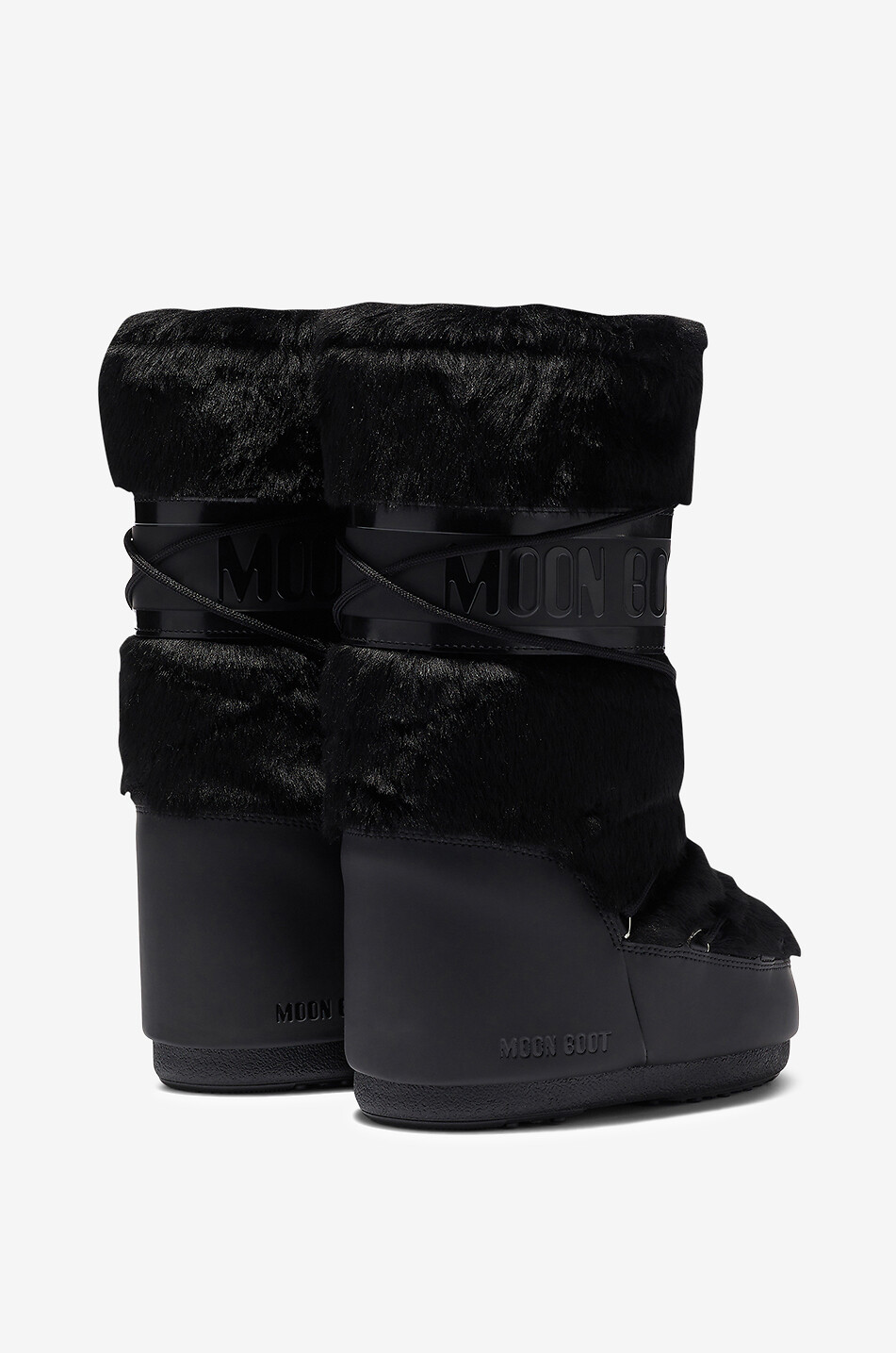 MOON BOOT Schneestiefel in Pelzoptik Icon Damen SCHWARZ 2
