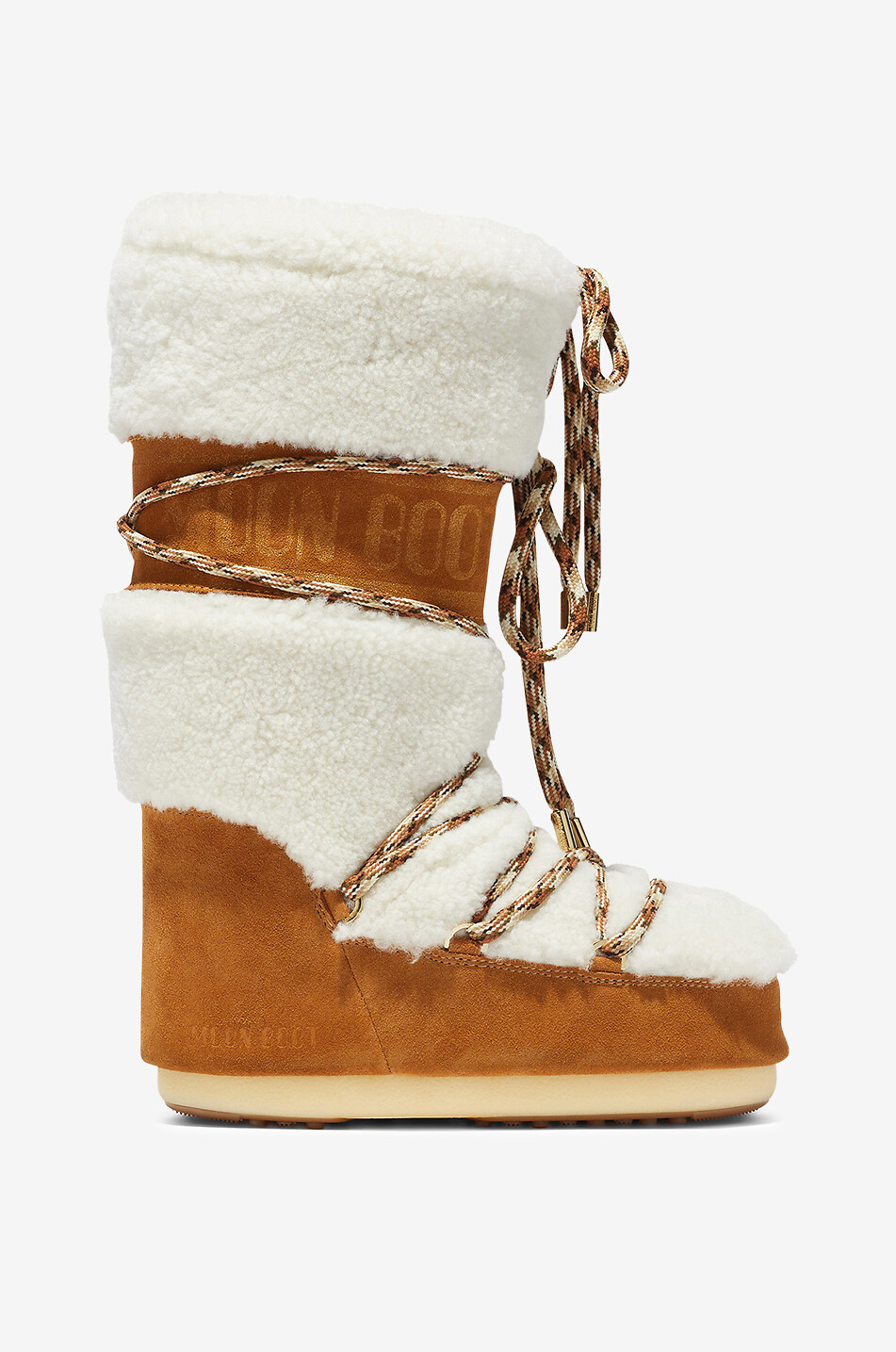 MOON BOOT Bottes après-skis en peau de mouton Icon Femme CAMEL 1