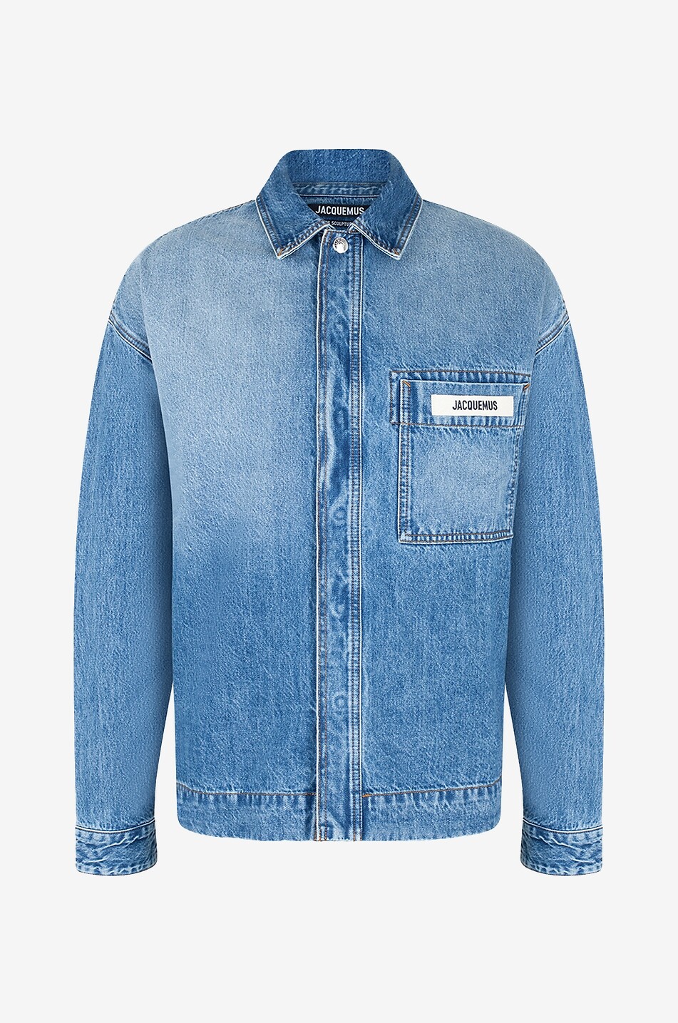 JACQUEMUS La Chemise De-Nîmes Blue-Tabac boxy shirt jacket Men BLUE 1