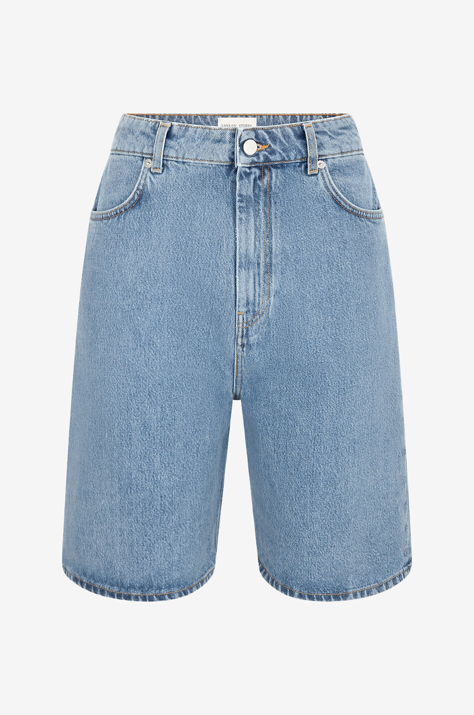 LOULOU STUDIO Shorts aus Biobaumwolle Isu Damen HELLBLAU 1