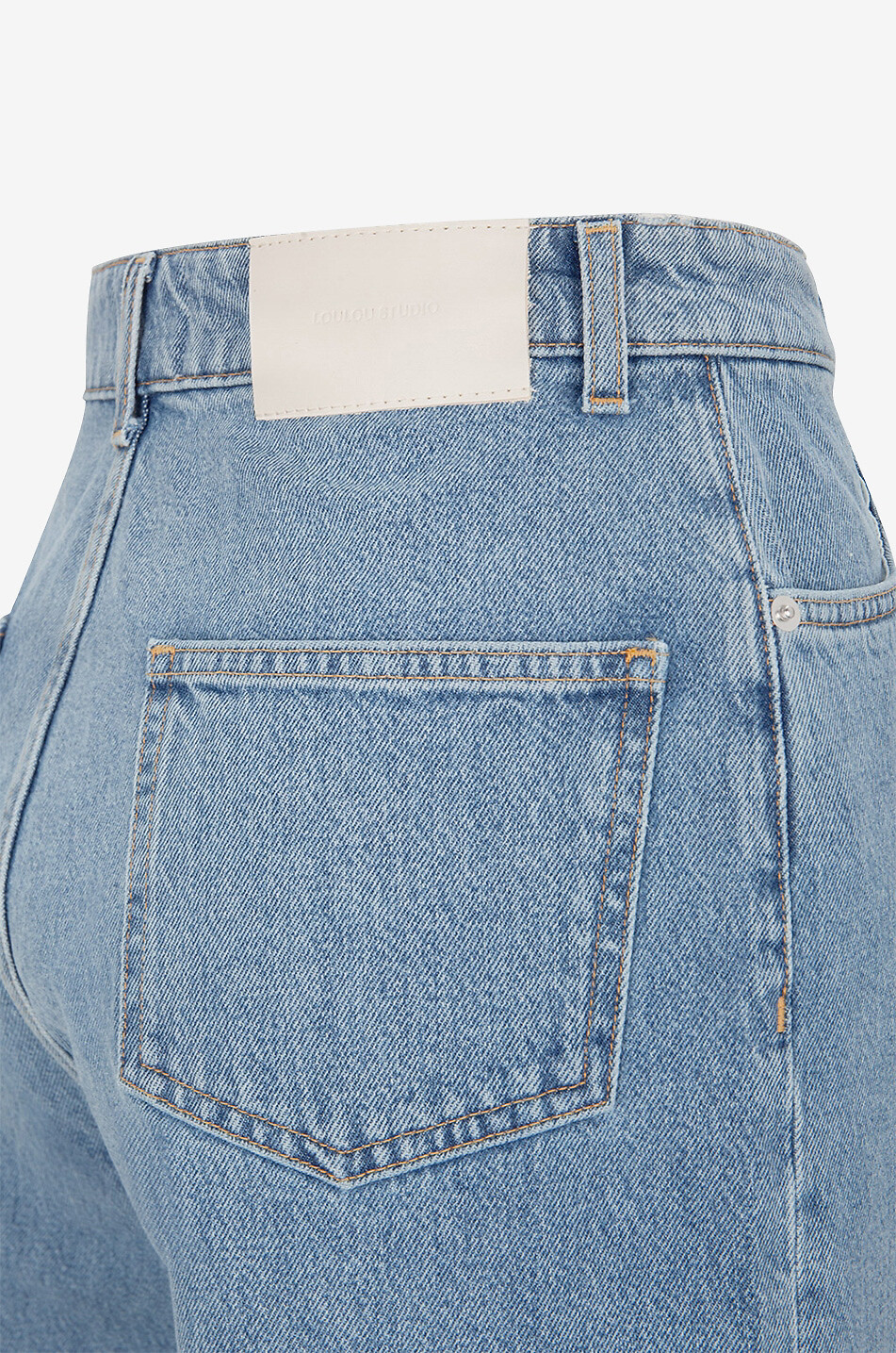 LOULOU STUDIO Shorts aus Biobaumwolle Isu Damen HELLBLAU 3