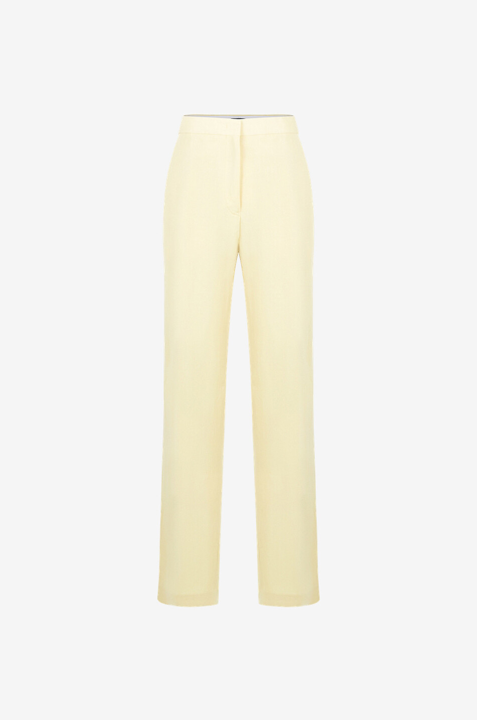 Pantalon large en sergé de lin et viscose