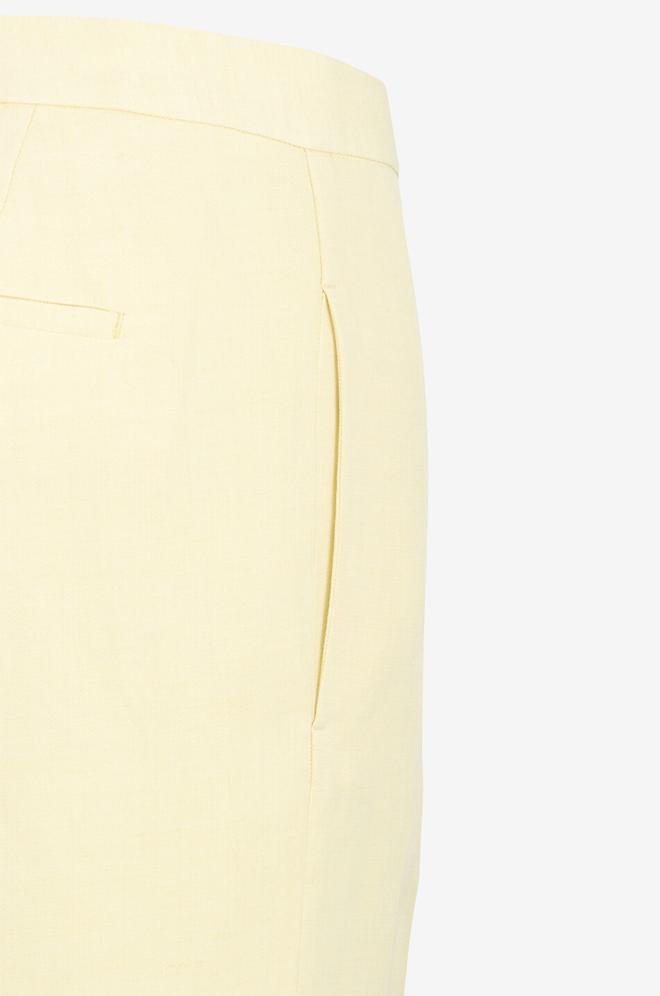FABIANA FILIPPI Pantalon large en sergé de lin et viscose Femme JAUNE CLAIR 3