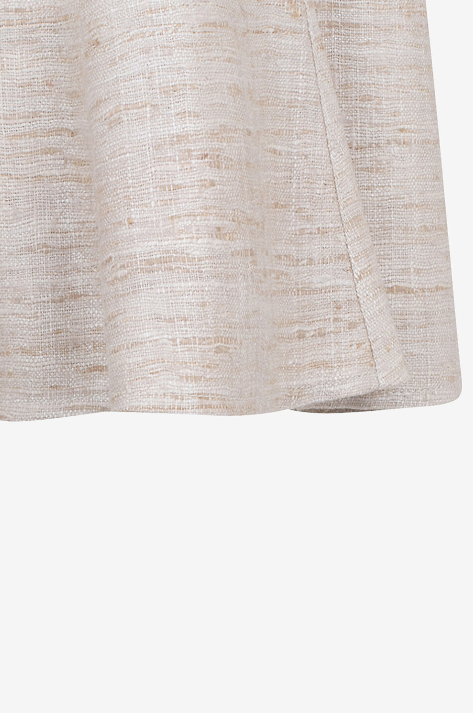 Linen-effect silk strappy short dress