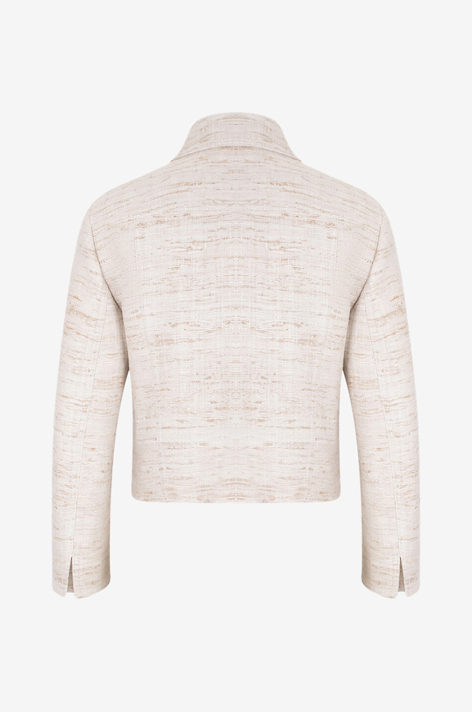 AKRIS PUNTO Veste tailleur coupe perfecto en soie effet lin Femme Beige clair 2
