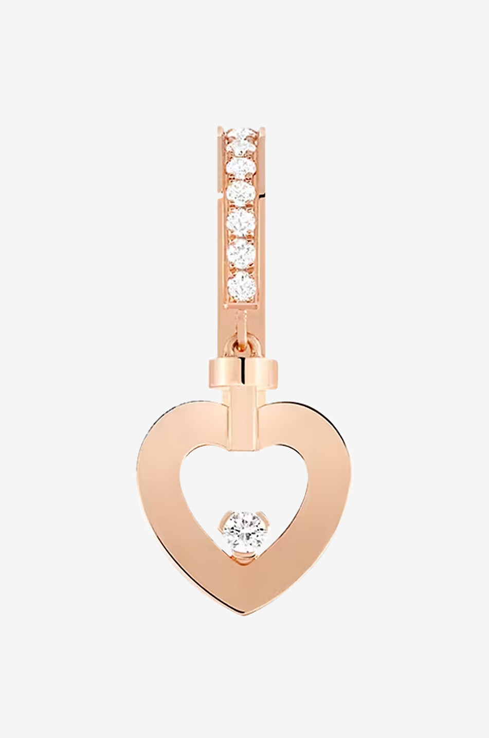 Pretty Woman single pink gold and diamond earring FRED PARIS Bongenie