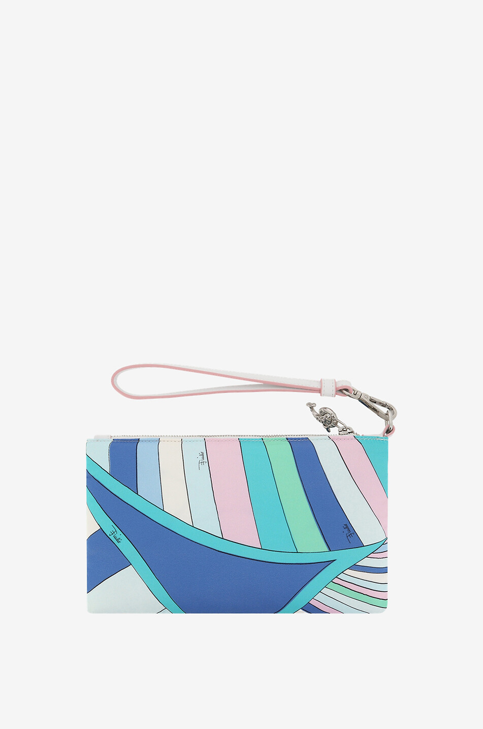 PUCCI Pochette zippée en nylon et cuir Yummy Femme BLANC 2
