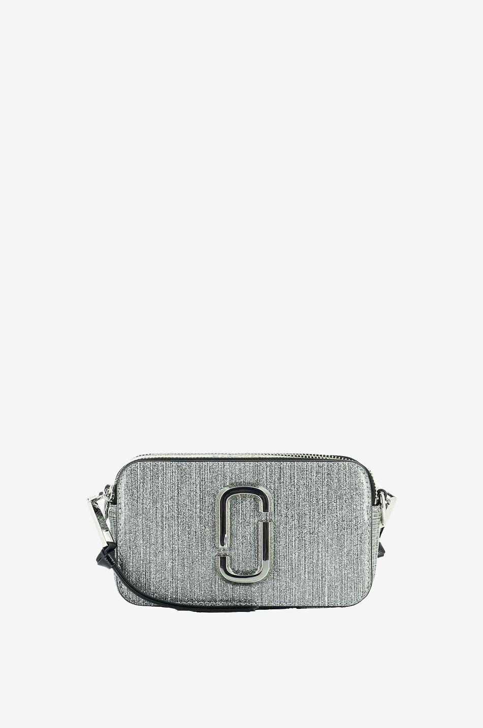 MARC JACOBS Handtasche aus Saffianleder mit Glitzer The Snapshot Damen SILBER 1