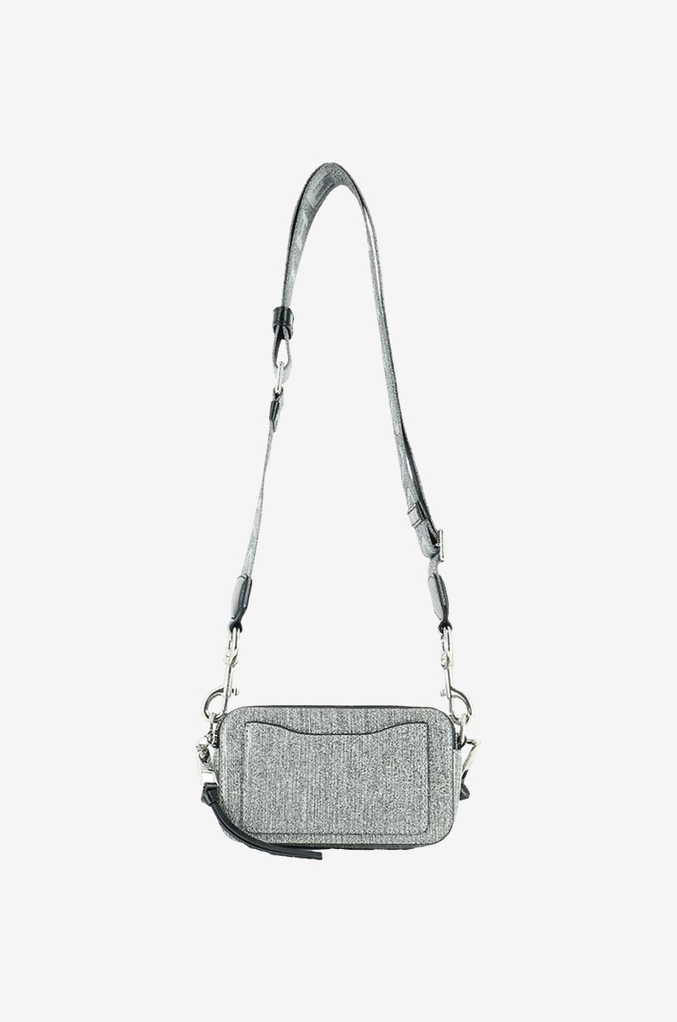 MARC JACOBS Handtasche aus Saffianleder mit Glitzer The Snapshot Damen SILBER 3