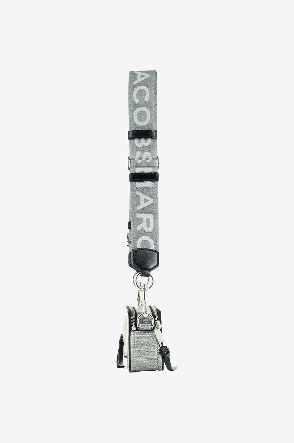 MARC JACOBS Handtasche aus Saffianleder mit Glitzer The Snapshot Damen SILBER 4