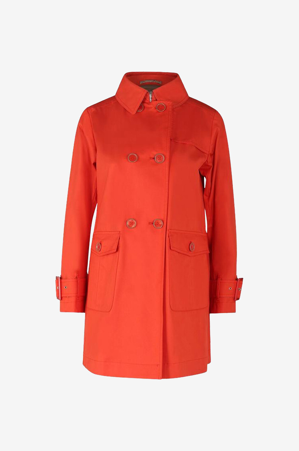 HERNO Trench trapèze déperlant court en sergé Delon Femme ORANGE 1