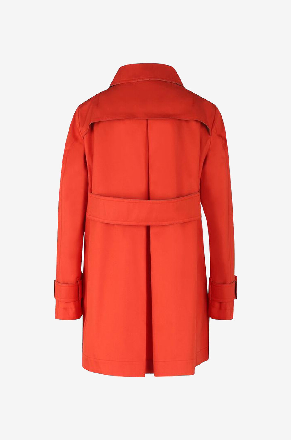 HERNO Trench trapèze déperlant court en sergé Delon Femme ORANGE 2