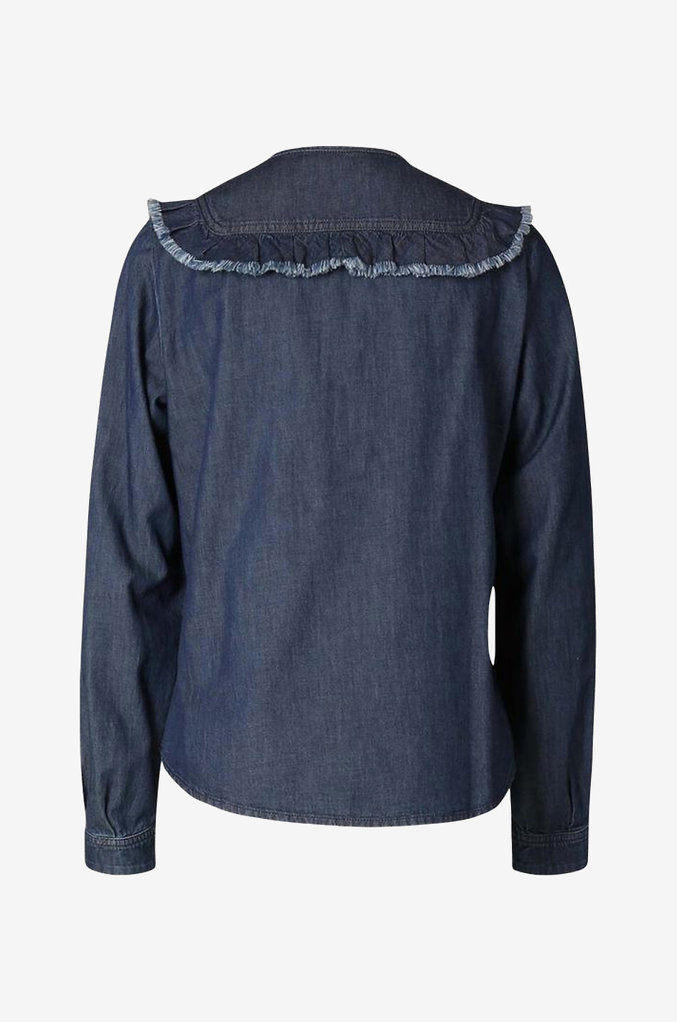 DOROTHEE SCHUMACHER Chemise en jean à plastron volanté Denim Romance Femme BLEU MOYEN 2