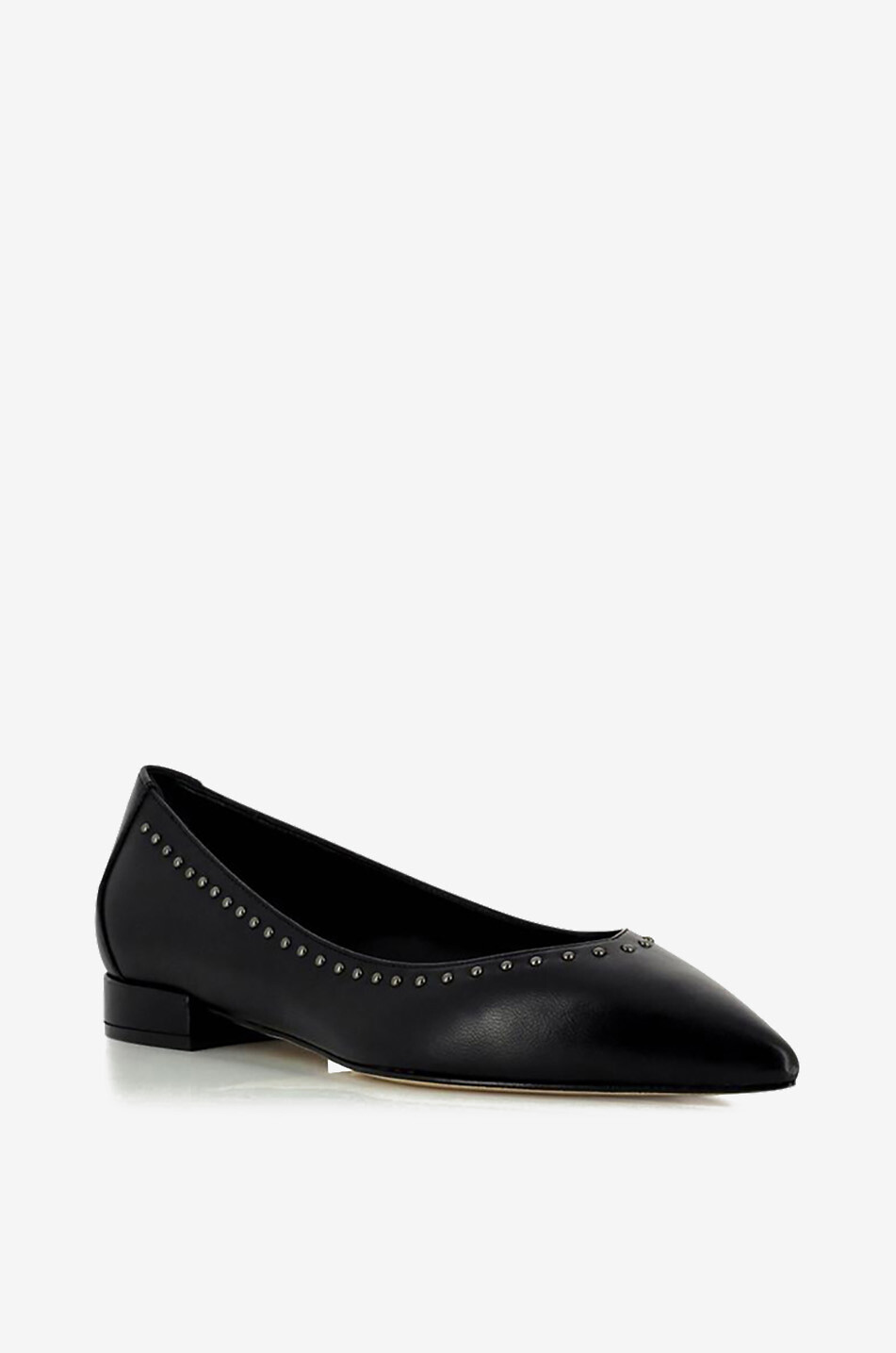 BONGENIE Ballerines en cuir et bordures cloutées Femme NOIR 1