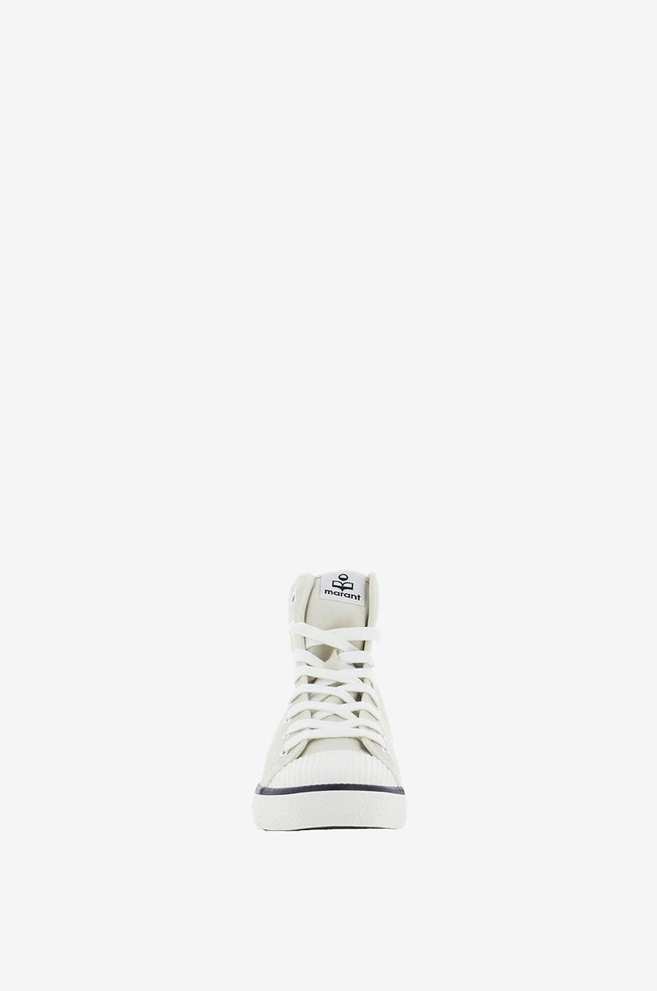 ISABEL MARANT Benkeen logo printed canvas high-top sneakers Women WHITE 2