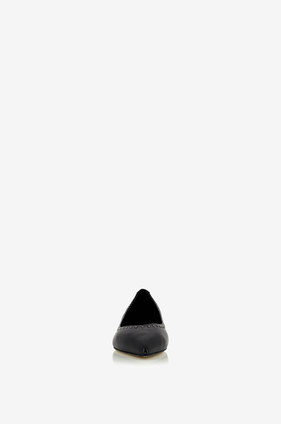 BONGENIE Ballerines en cuir et bordures cloutées Femme NOIR 2