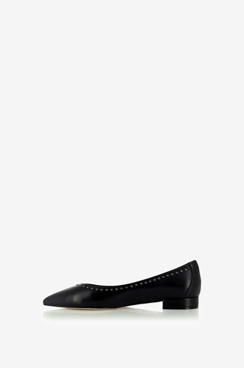 BONGENIE Ballerines en cuir et bordures cloutées Femme NOIR 3